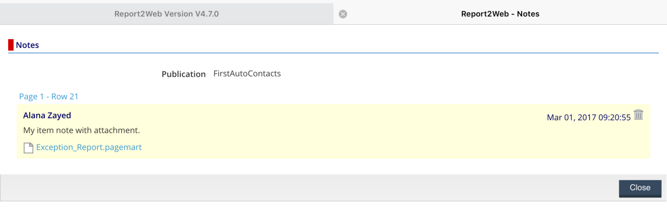 Screenshot of a document note with an attachment on an iPad